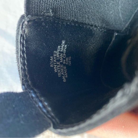 Black Faux Suede Heeled Booties | Nine West | Size 8.5 - Picture 4 of 6